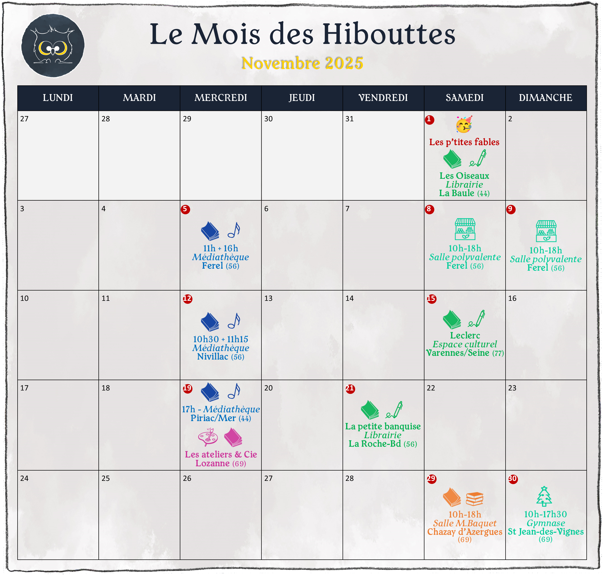 Mois des hibouttes novembre