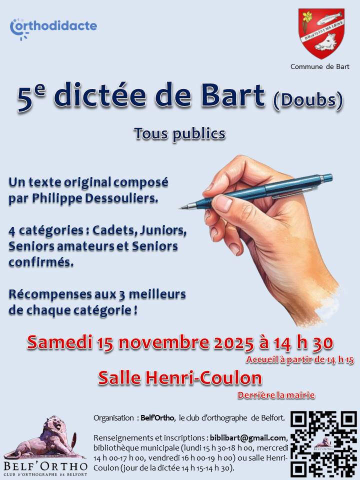 Dictee-de-Bart-2025-affiche