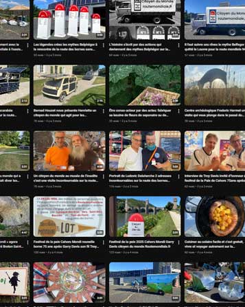 La Route Mondiale, portée par Garry Davis et Jean-Marie Azais, est un symbole d'unité et de paix.sa chaine youtube  est une vitrine des citoyens et citoyennes 
