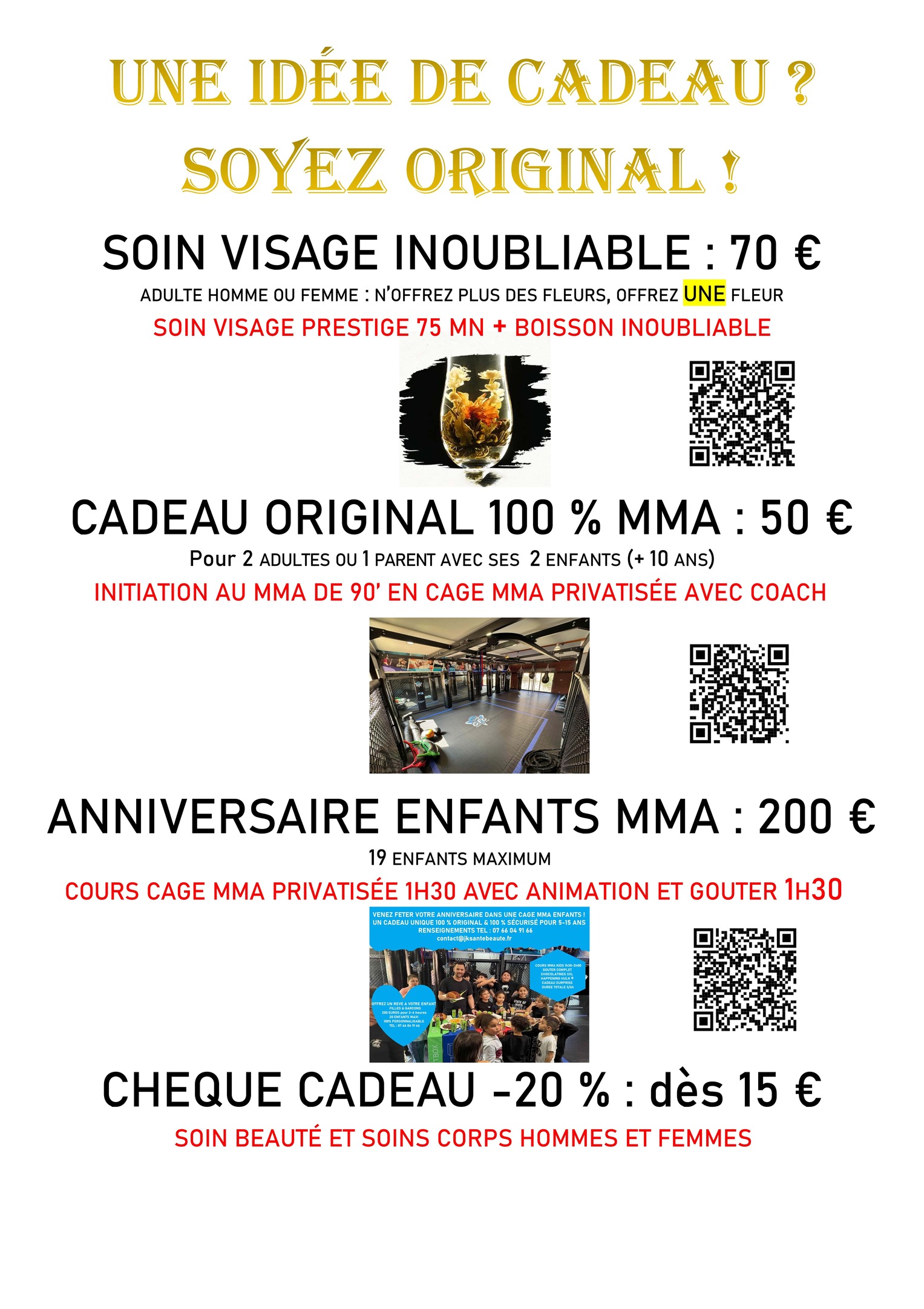 cadeau original noel ou fete peres marseille aix toulon allauch mma boxe sport