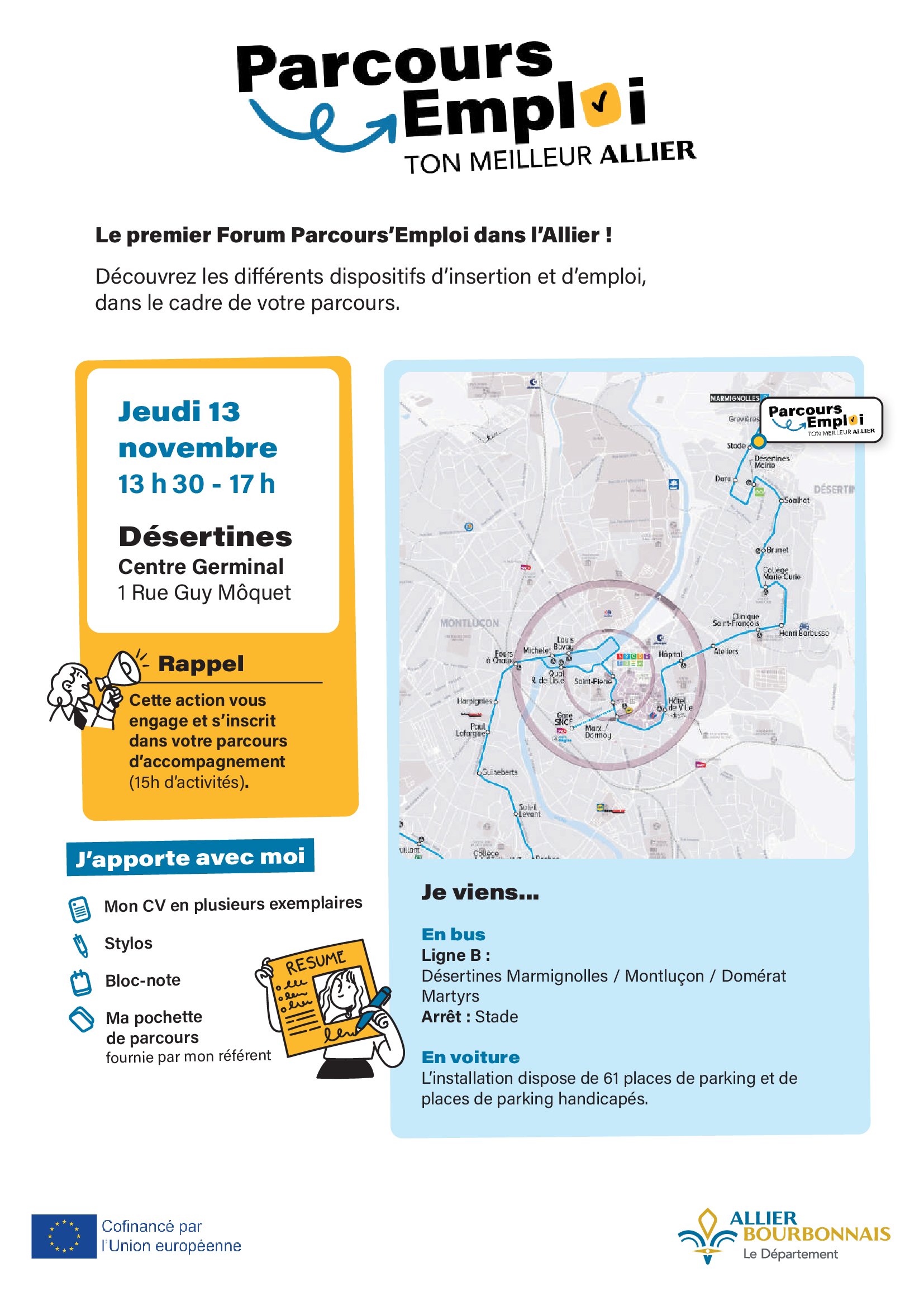 Parcours emploi : Ton meilleur Allier à Désertines