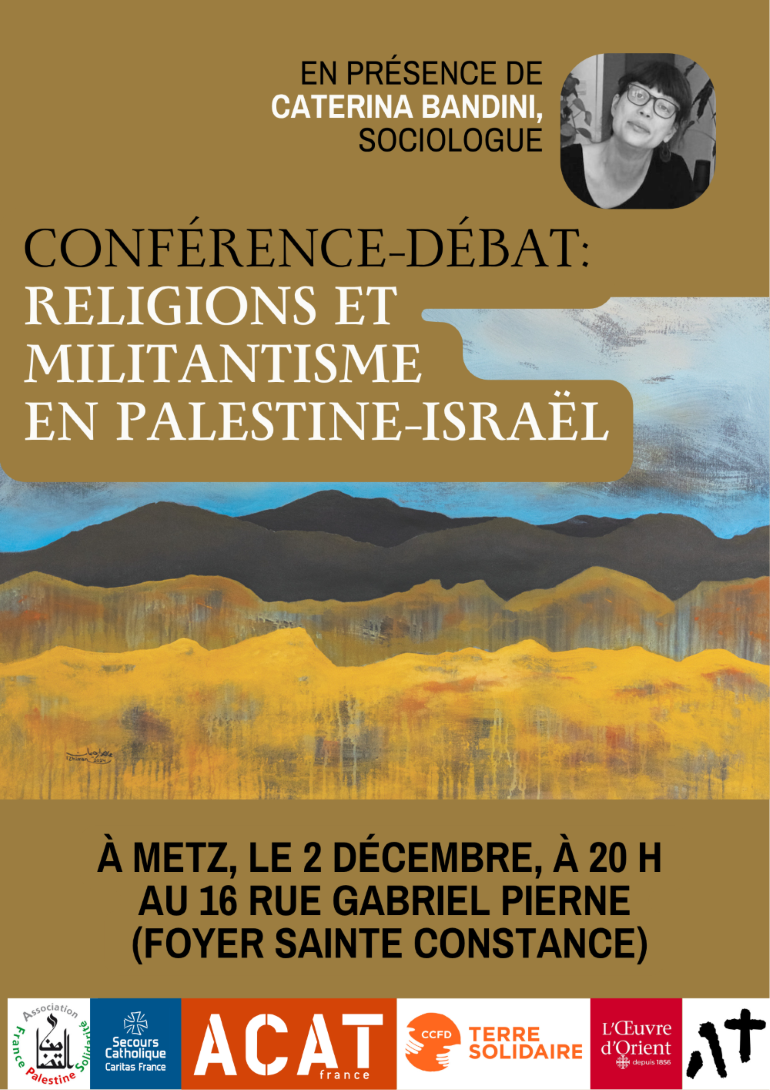 Conférence-Débat: Religions et militantisme en Palestine-Israël