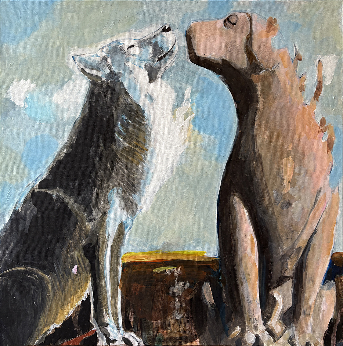 EST-CE QUE TU M'AIMES ?
Acrylique  sur toile 60 x 60 cm