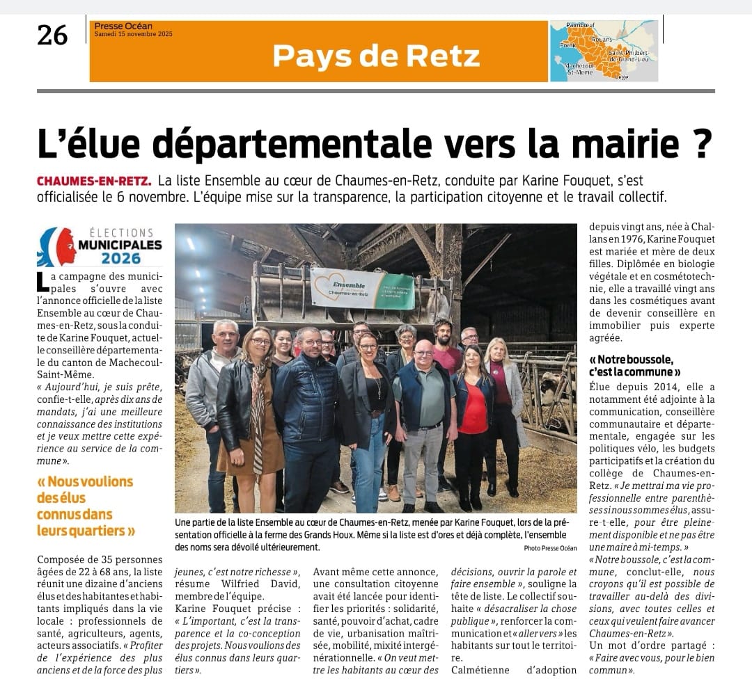 Article candidature - Presse Océan 