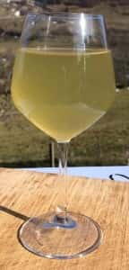 Couleur du purin d'ail (vu dans un verre)