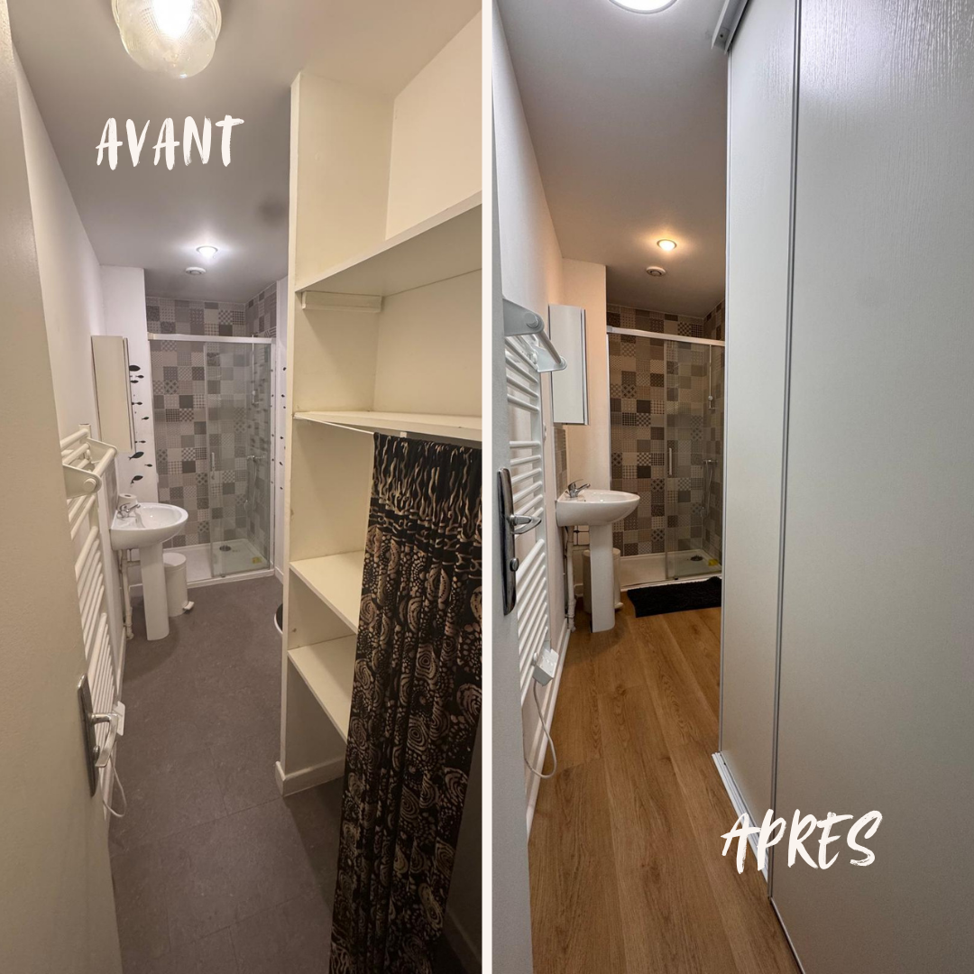 Before after minimal skincare instagram post