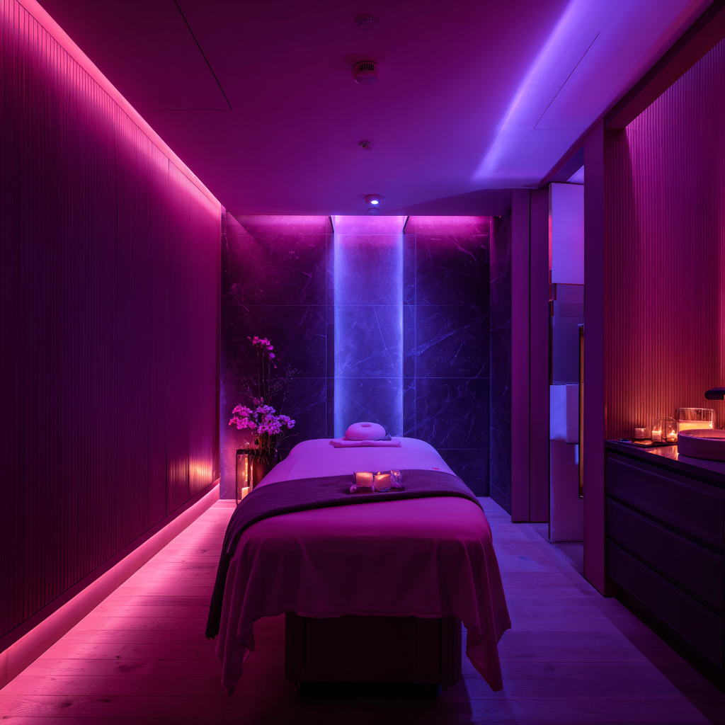 Evolutionik2023 a modern day interpretation of a massage room w 7449546f-12a6-488b-a11b-8a536db51d7b