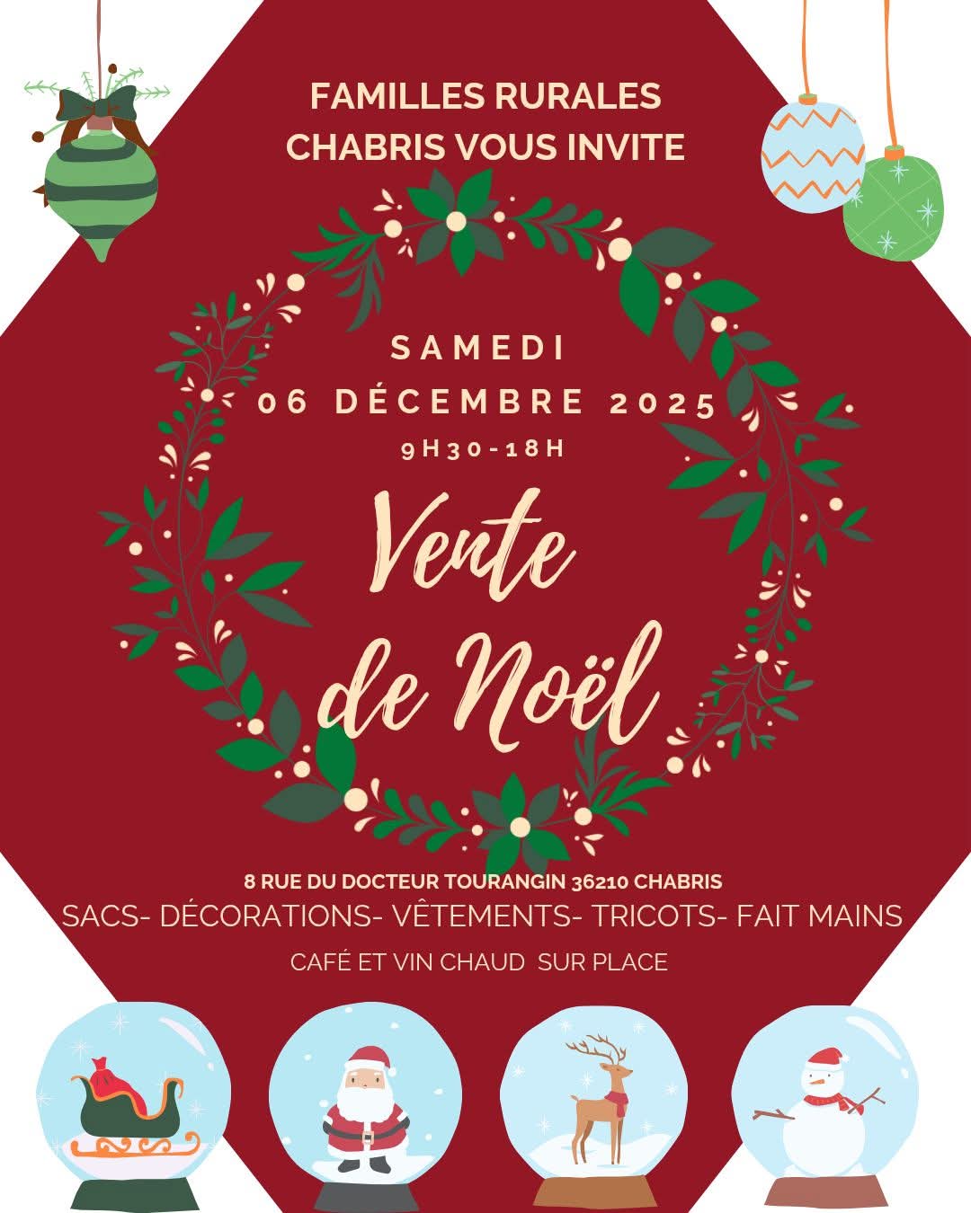 Familles rurales : vente de Noel