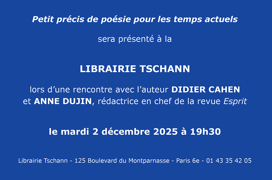 Rencontre librairie tschann