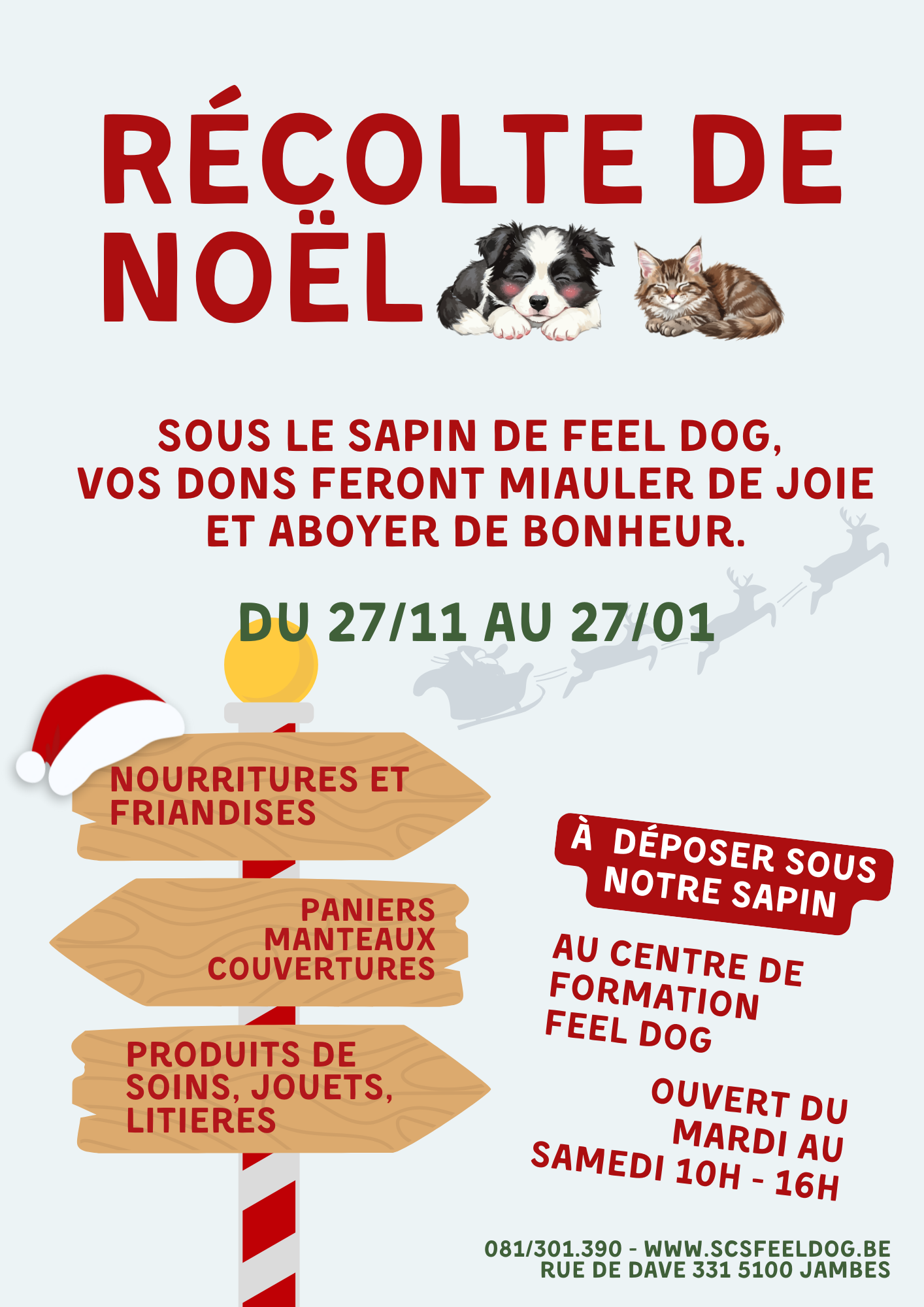 Flyer-A4-Marche-de-Noel-Illustratif-Rouge-Vert