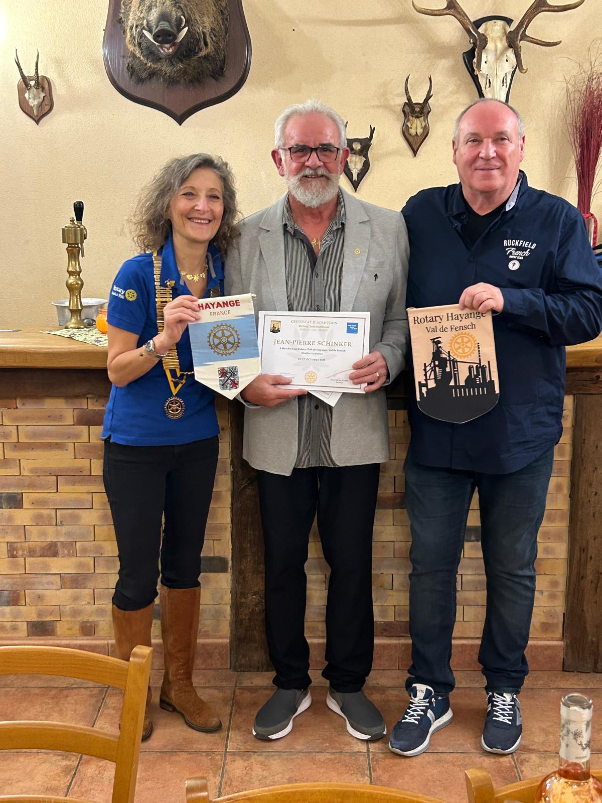 Intronisation d'un nouveau membre Jean-Pierre SCHINKER