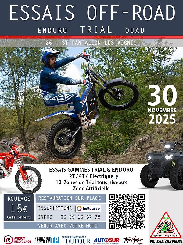 Affiche essais trial 2025 mco