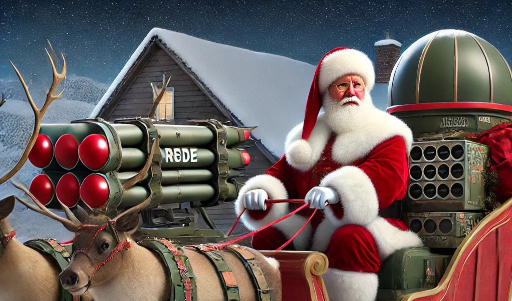 Opération Bouclier Rouge Le Père Noël s’équipe d’un anti missile pour sauver Noël