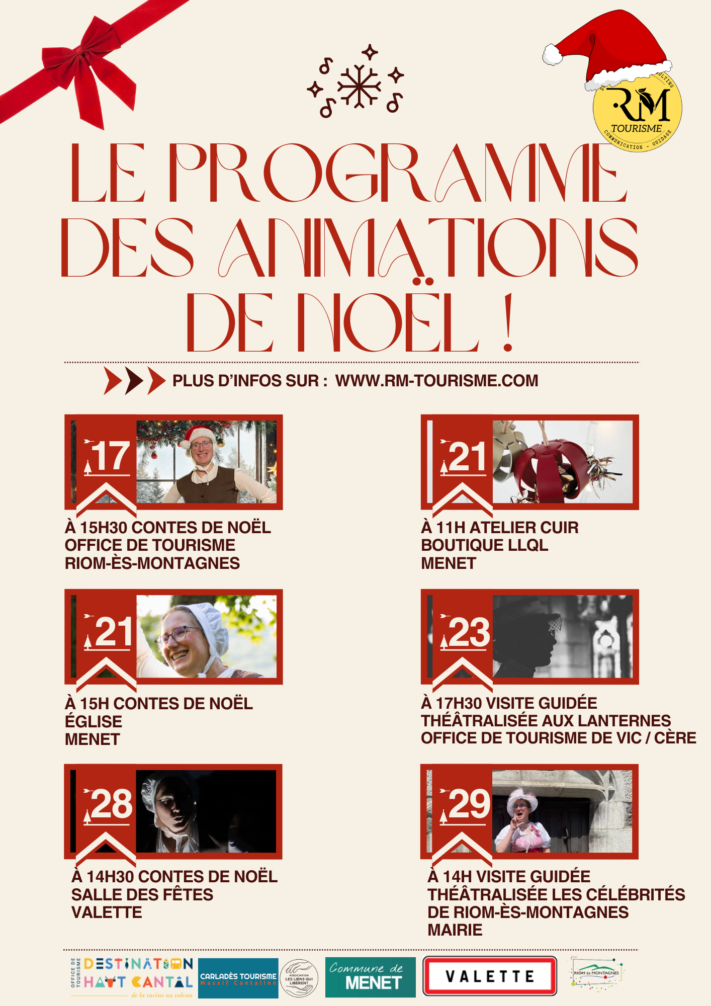 programme de noel visite guidée cantal