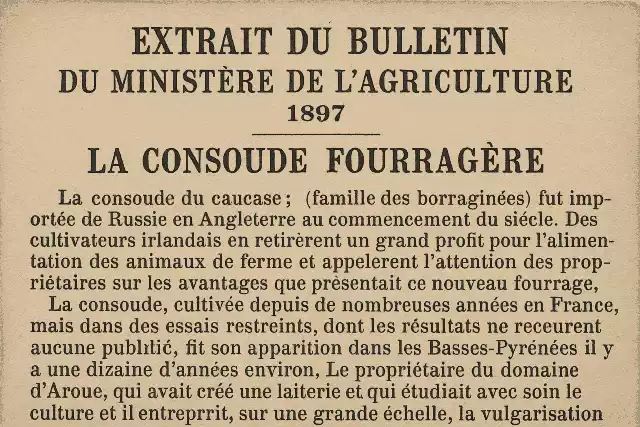 la consoude et les anciens articles de presse