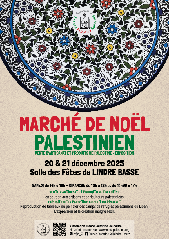 10ème Marché de Noël Palestinien dans le Saulnois
