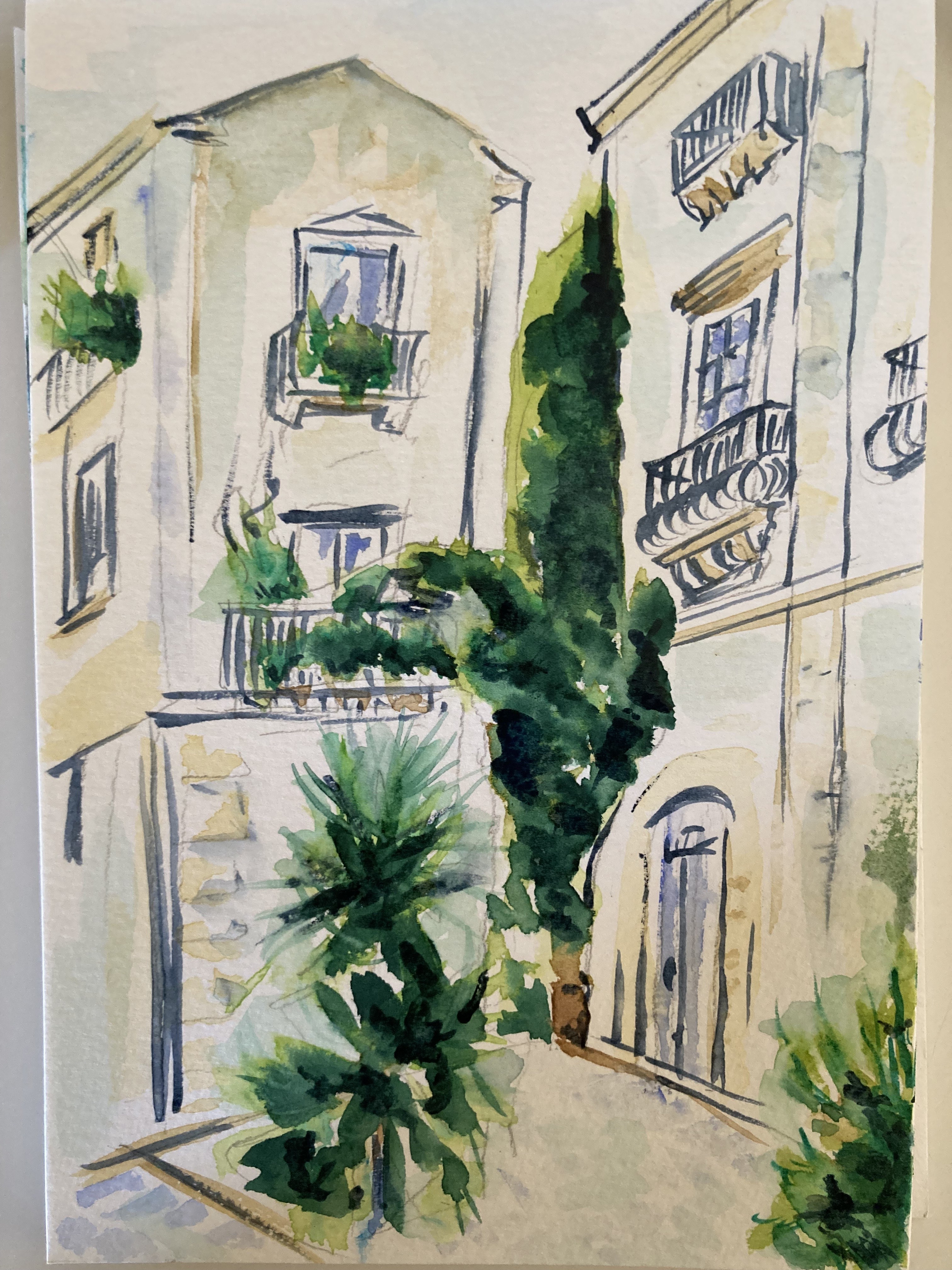 Sketch aquarelle syracuse irinart