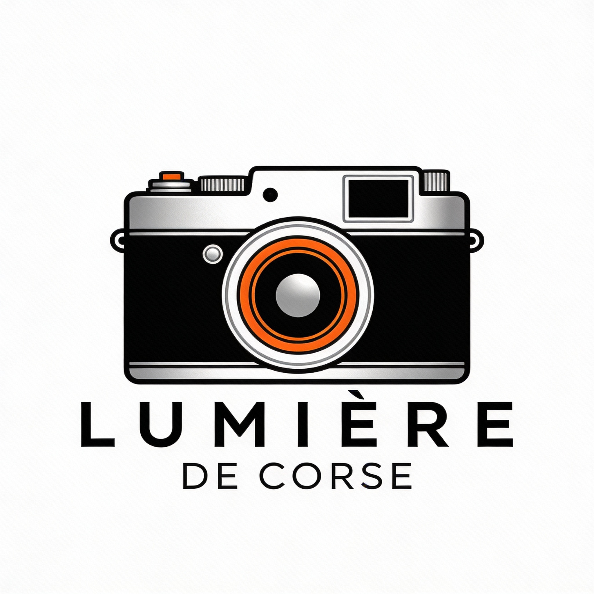 Logo appareil photo vintage annees 50 Lumiere de Corse