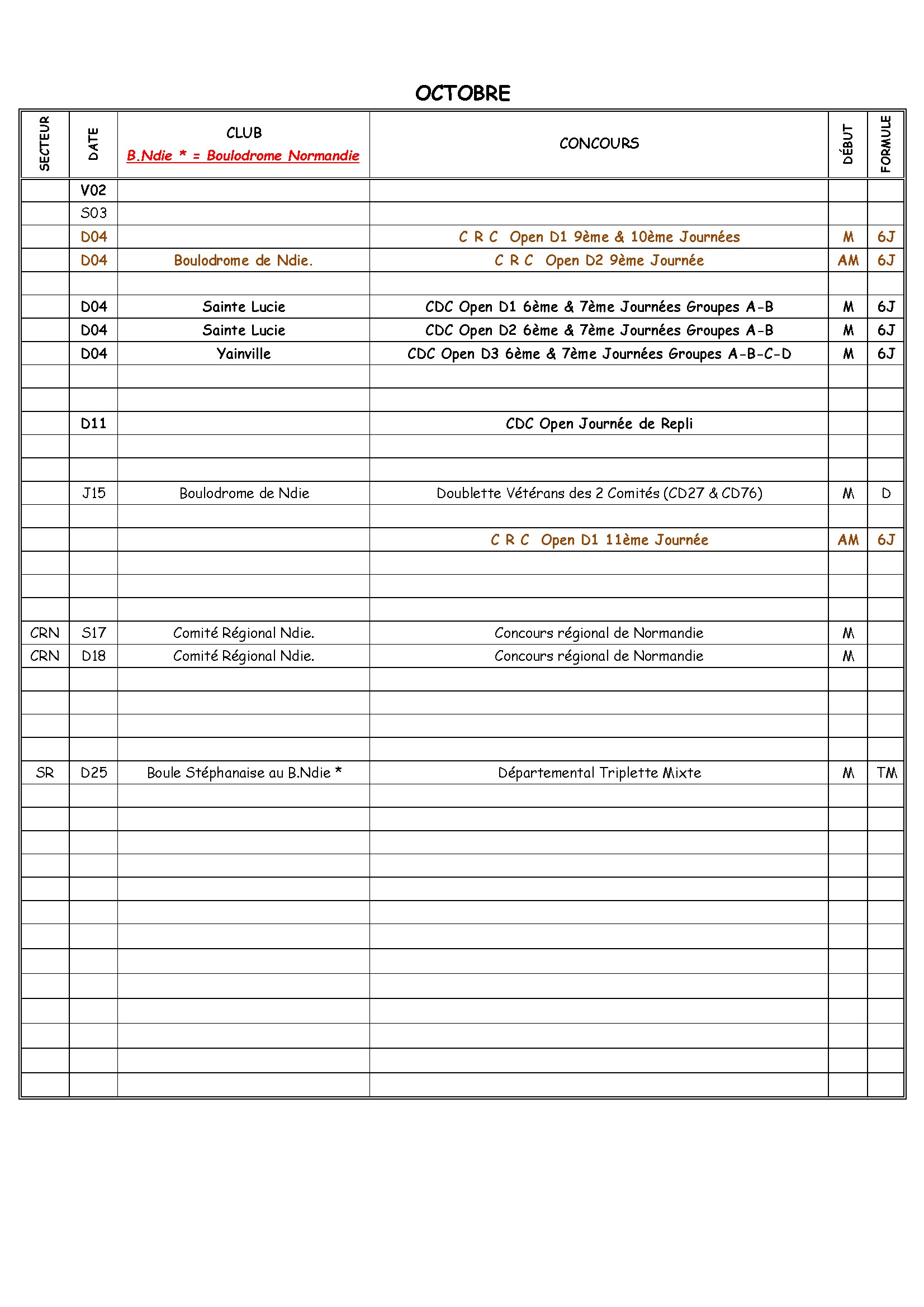 10 calendrier secteur 1 2026 conv 10
