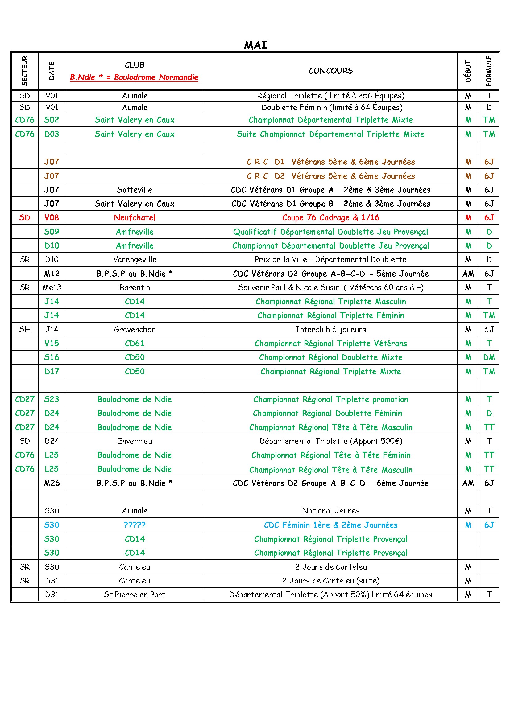 5 calendrier secteur 1 2026 conv 5