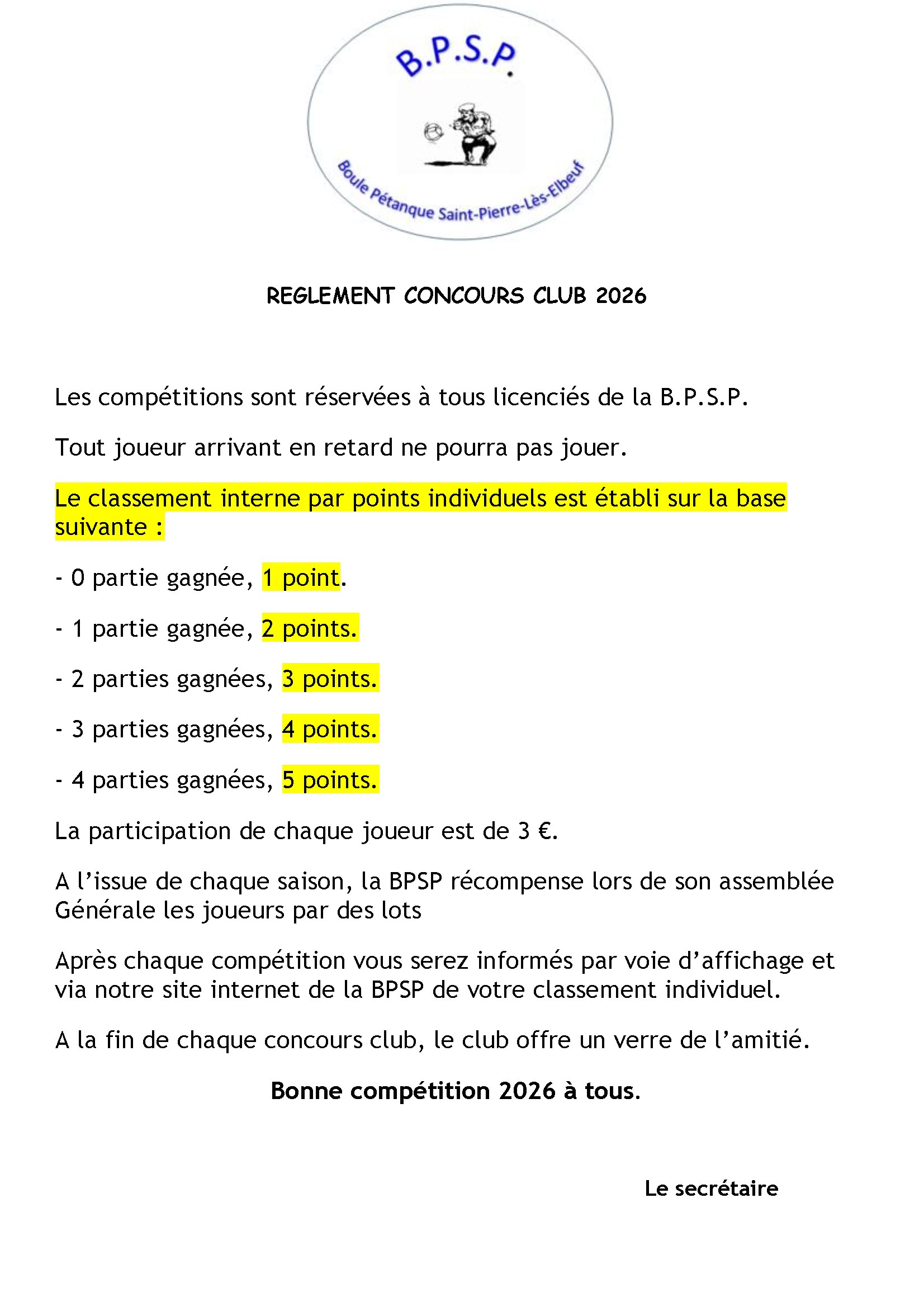 Reglement concours club 2026 conv 1