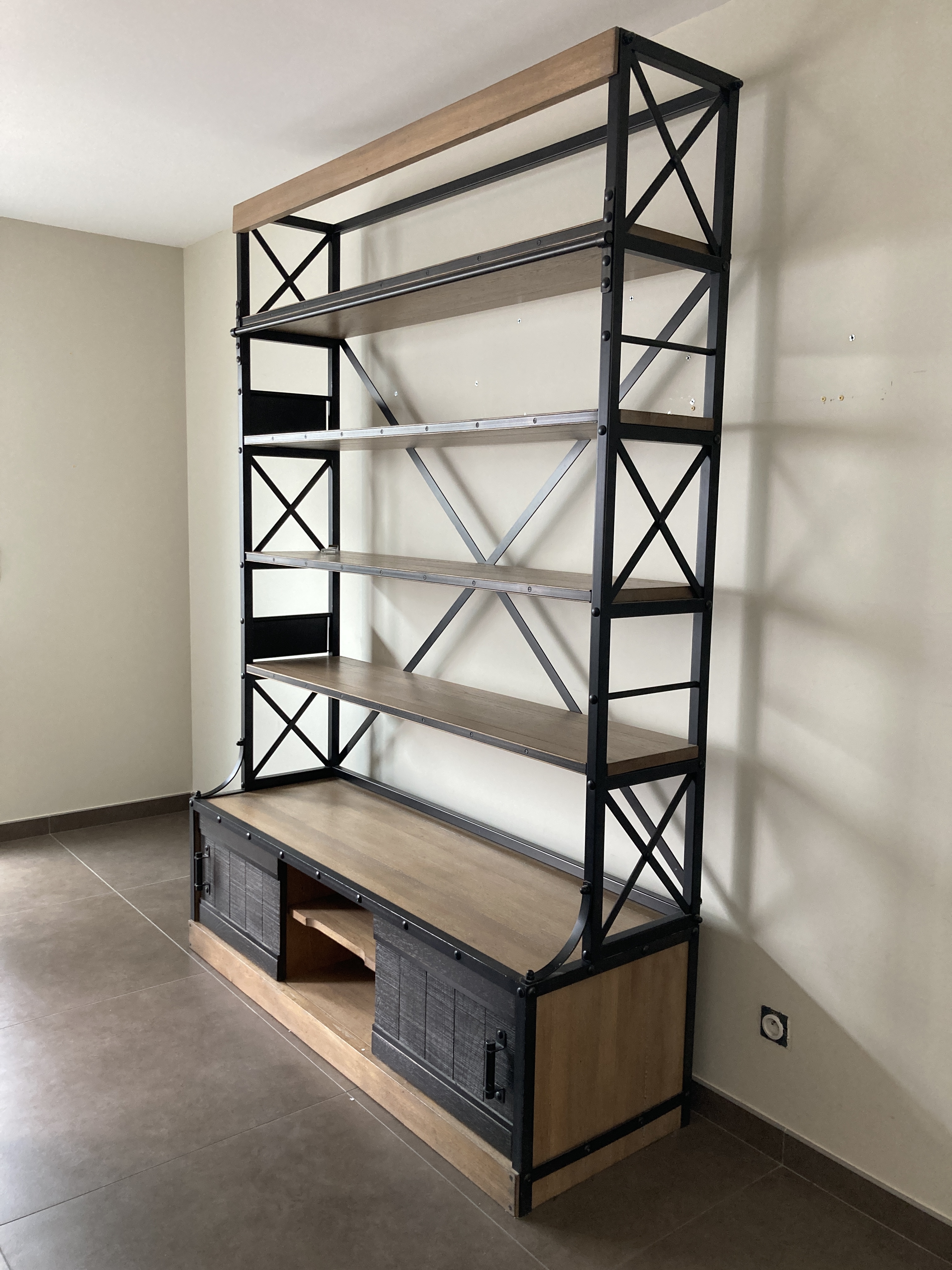 Bibliothjeque art copi meuible style industriel atelierlesrenaissances tapissier decorateru bordeaux saint medard en jalles lacanau bassin d arcachon