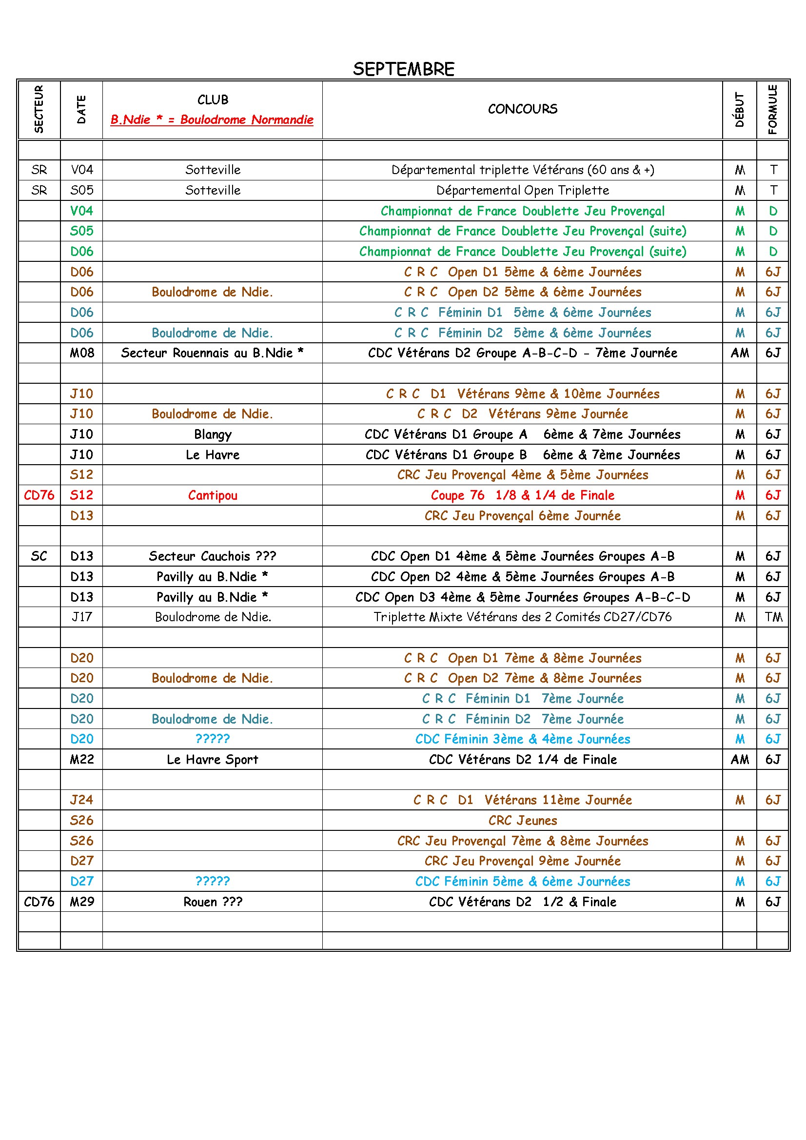 9 calendrier secteur 1 2026 conv 9