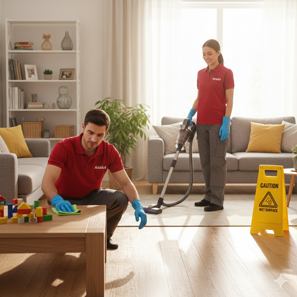 Nettoyage Airbnb par Axalot : ménage professionnel entre deux locataires, remise en état rapide et soignée en Moselle. Note 5 étoiles garantie pour vos logements.