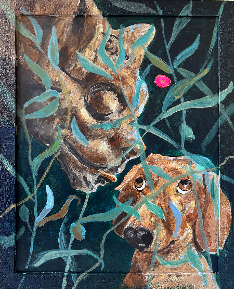 BONJOUR, VOUS !
 Acrylique sur toile 55 x 44 cm
Collection privée Eurométropole
