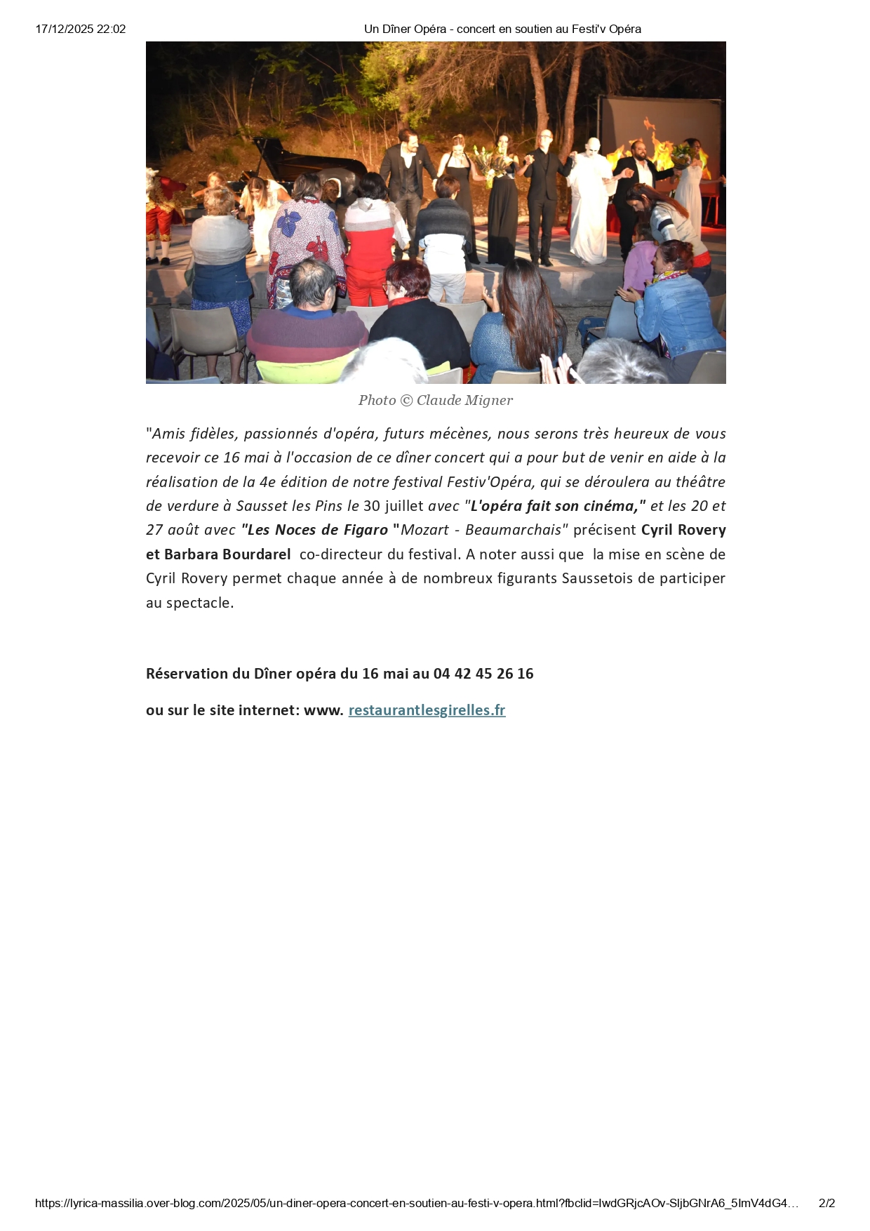 Un diner opera concert en soutien au festi v opera lyrica massilia regards lyriques et musicaux marseille provence page 0002