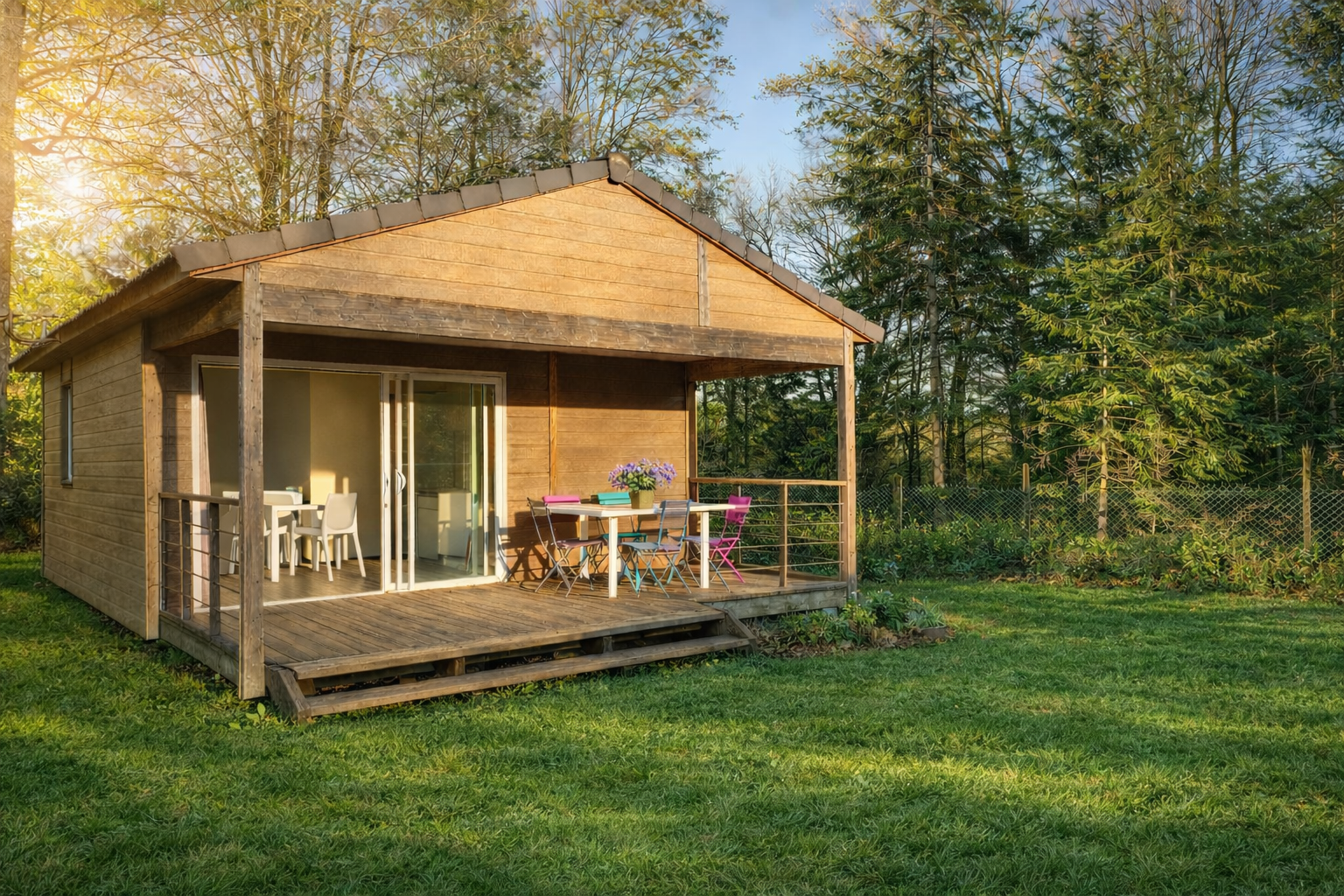 Chalet 5 places camping correze saint martin la meanne