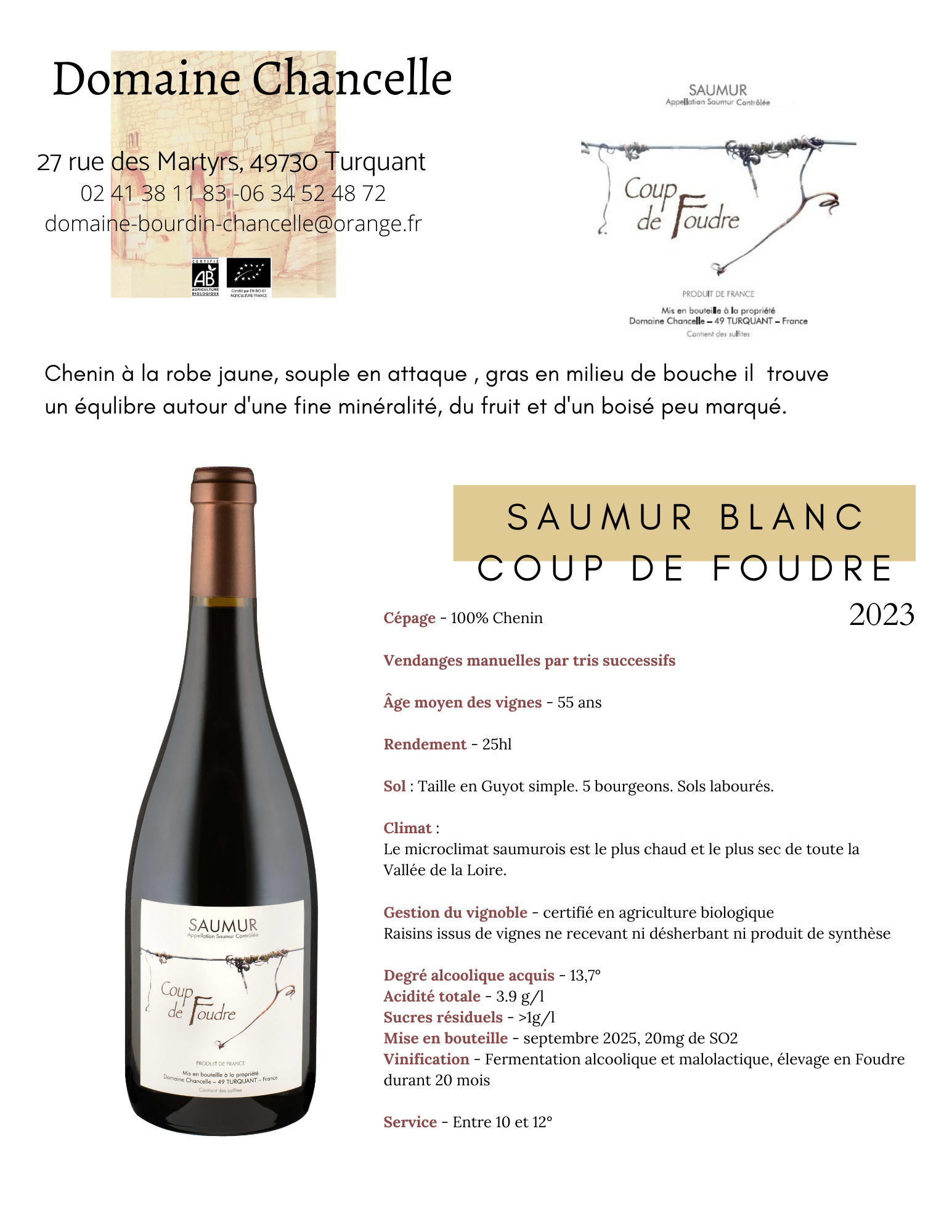 Coup de foudre blanc francais 2023