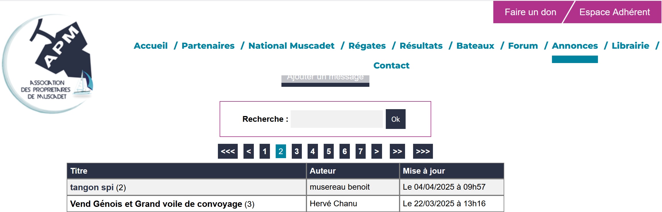 Forum et petites Annonces