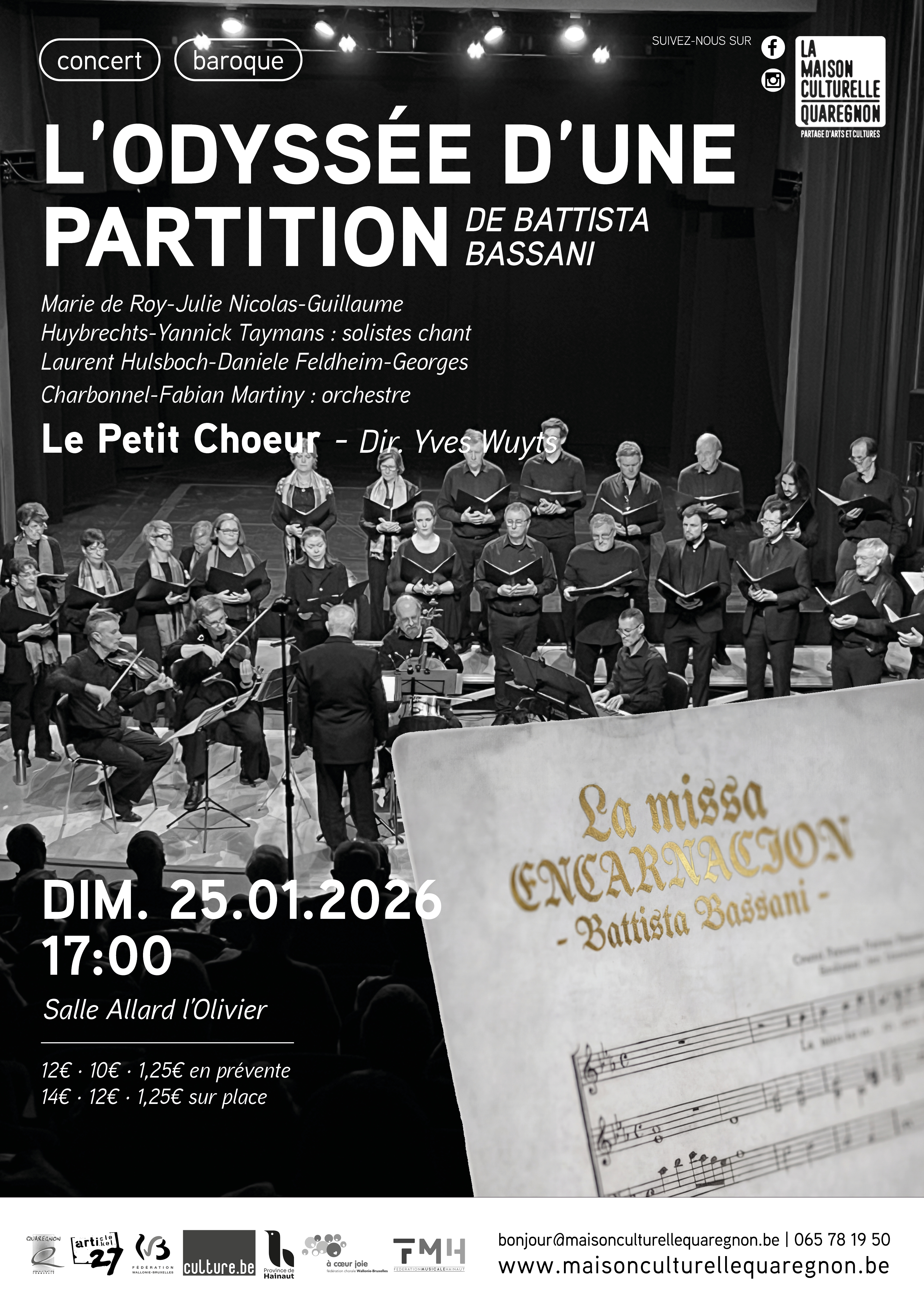 L odyssee d une partition de battista bassani quaregnon 25 01 26