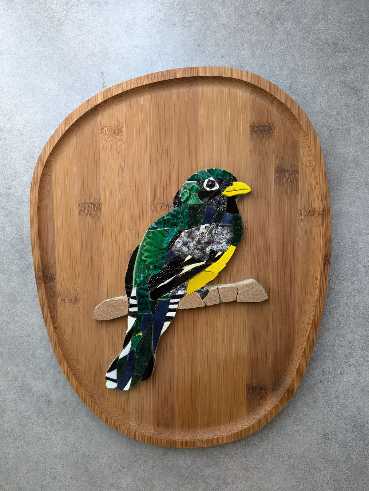 Oiseau-exotique-mosaique-vert-ora