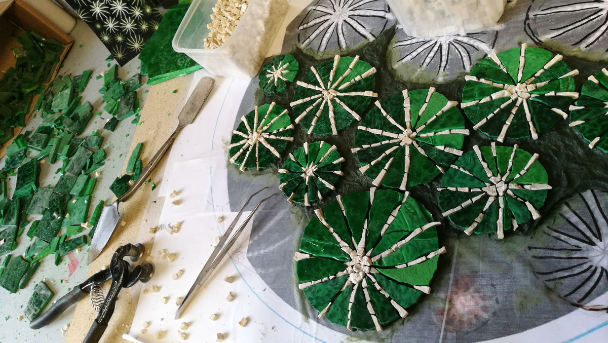 Cactus en cours mosaique vert ora 2 
