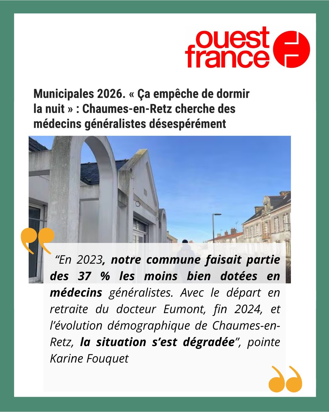 Accès aux soins à Chaumes-en-Retz : un enjeu majeur pour les habitants