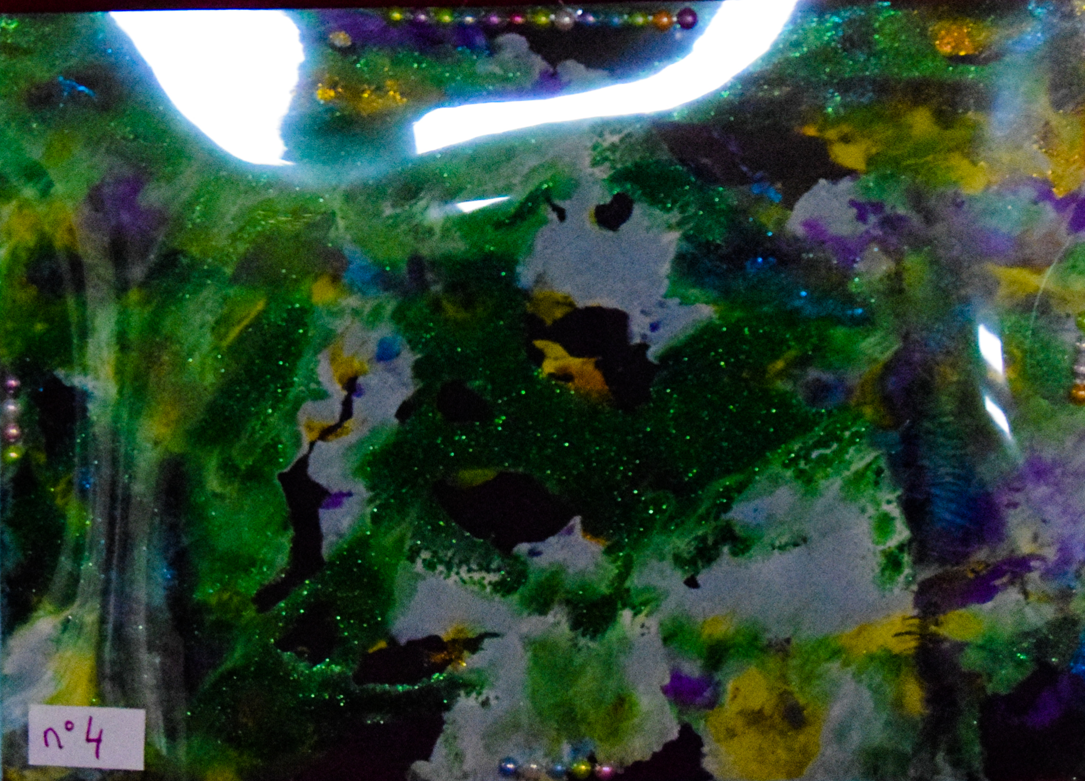 Tableau Abstrait Acrylique | Peinture Moderne Fait Main effet pouring