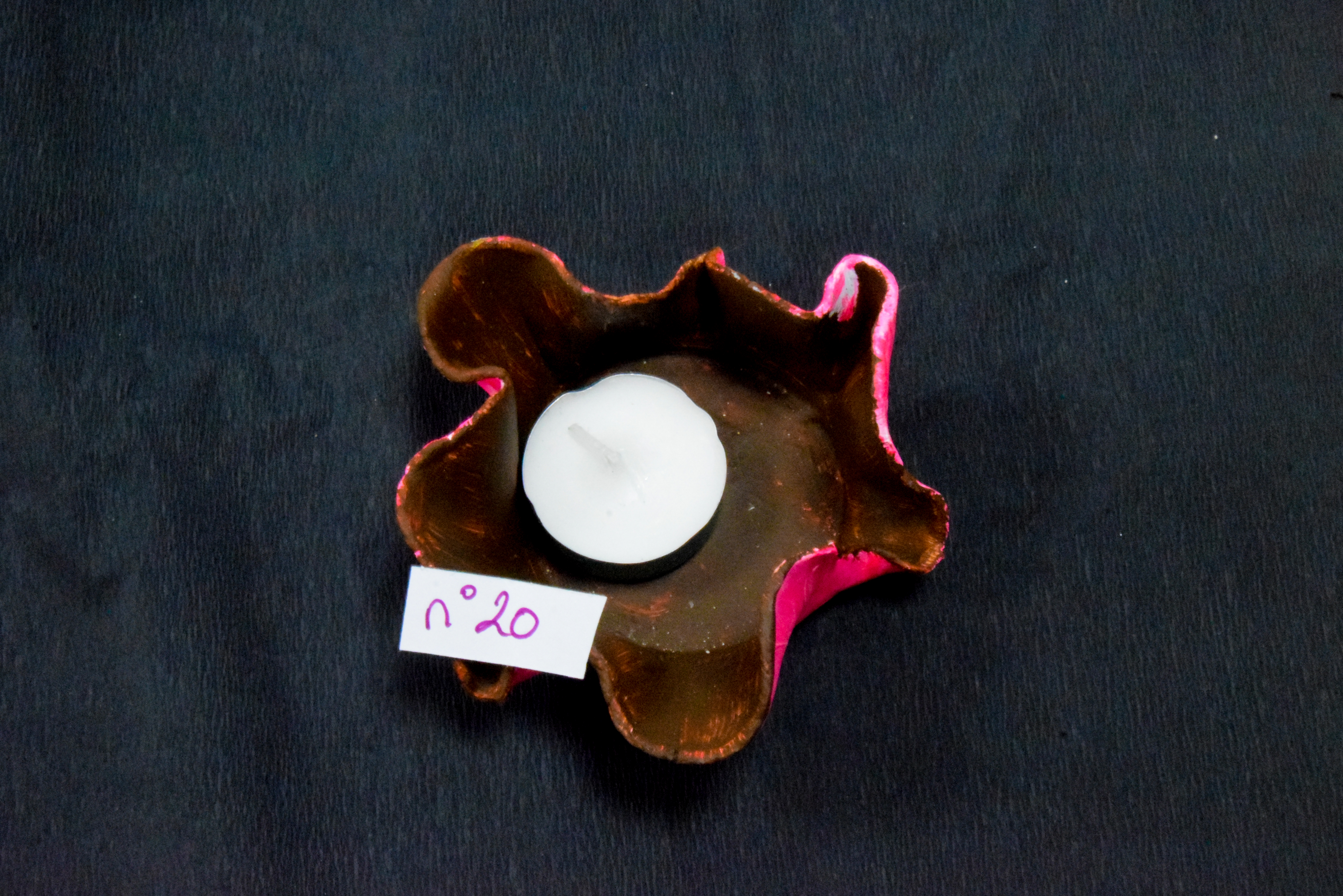 Coupelle Porte-Bougie en Argile Autodurcissante | Déco Artisanale