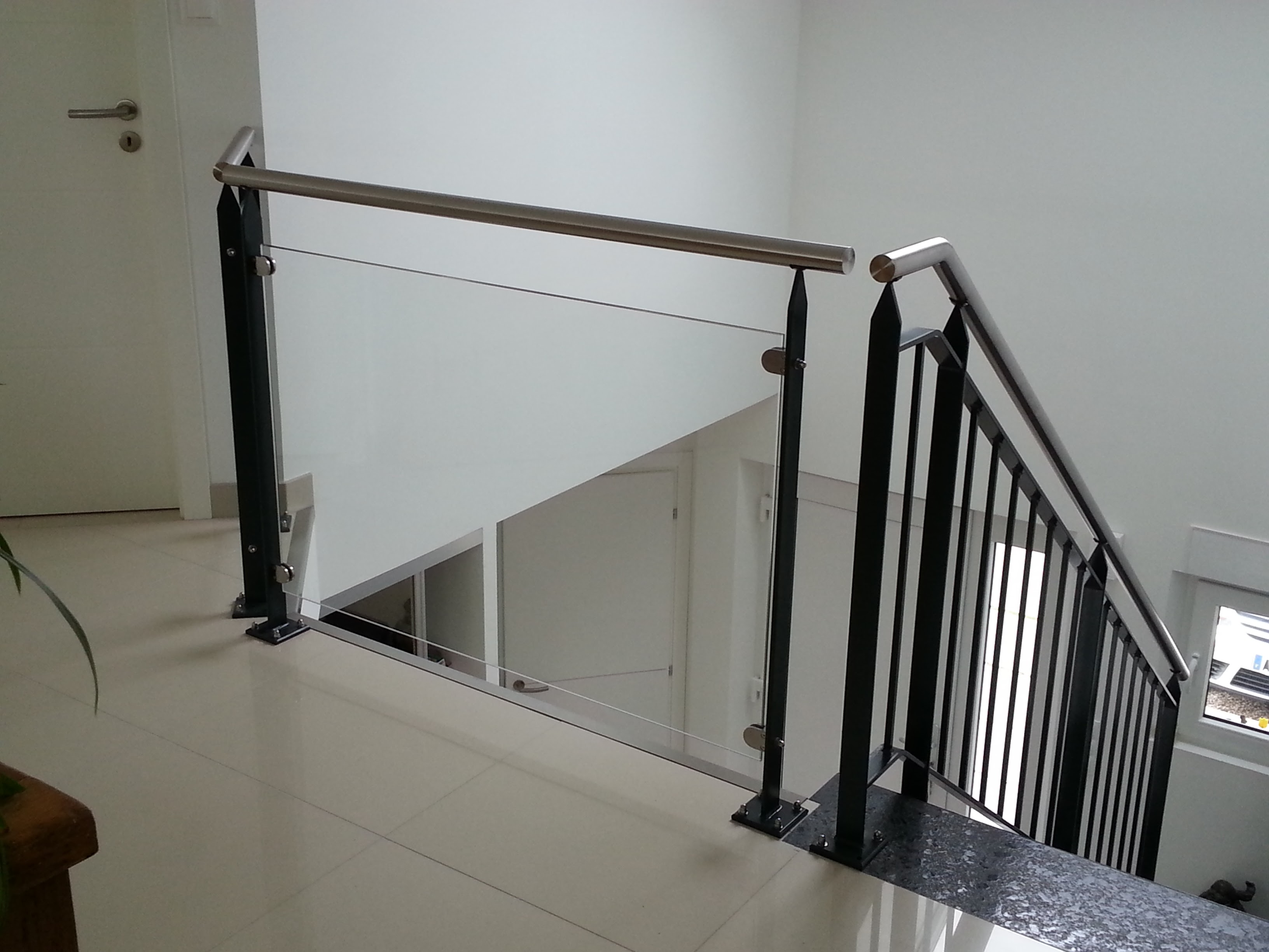 Garde corps laque vitre