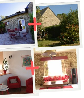 Groupe de 6 à 10 personnes – 4 chambres
Location de nos deux maisons