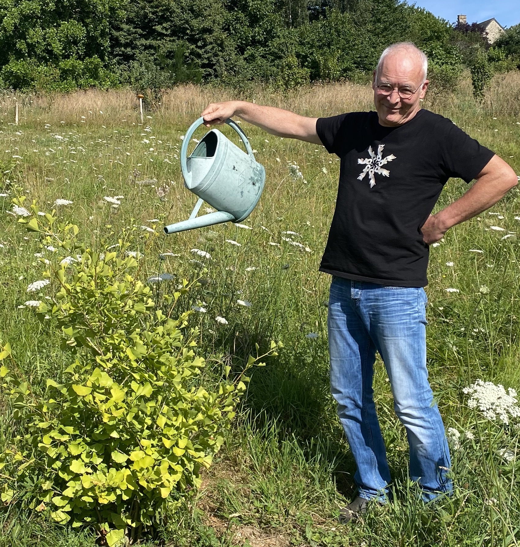 Fabrice Berthereau dans le parc de l'Angevinière