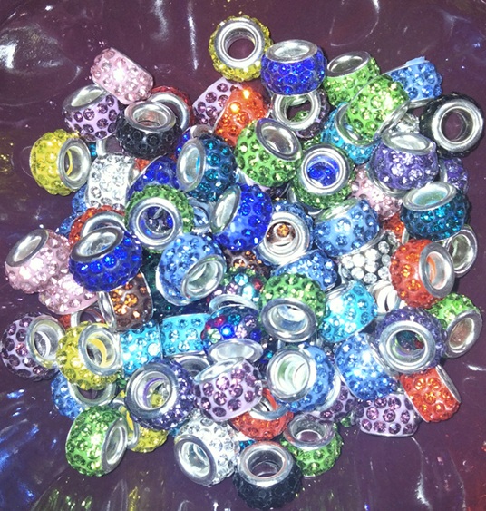 Perles avec brillants