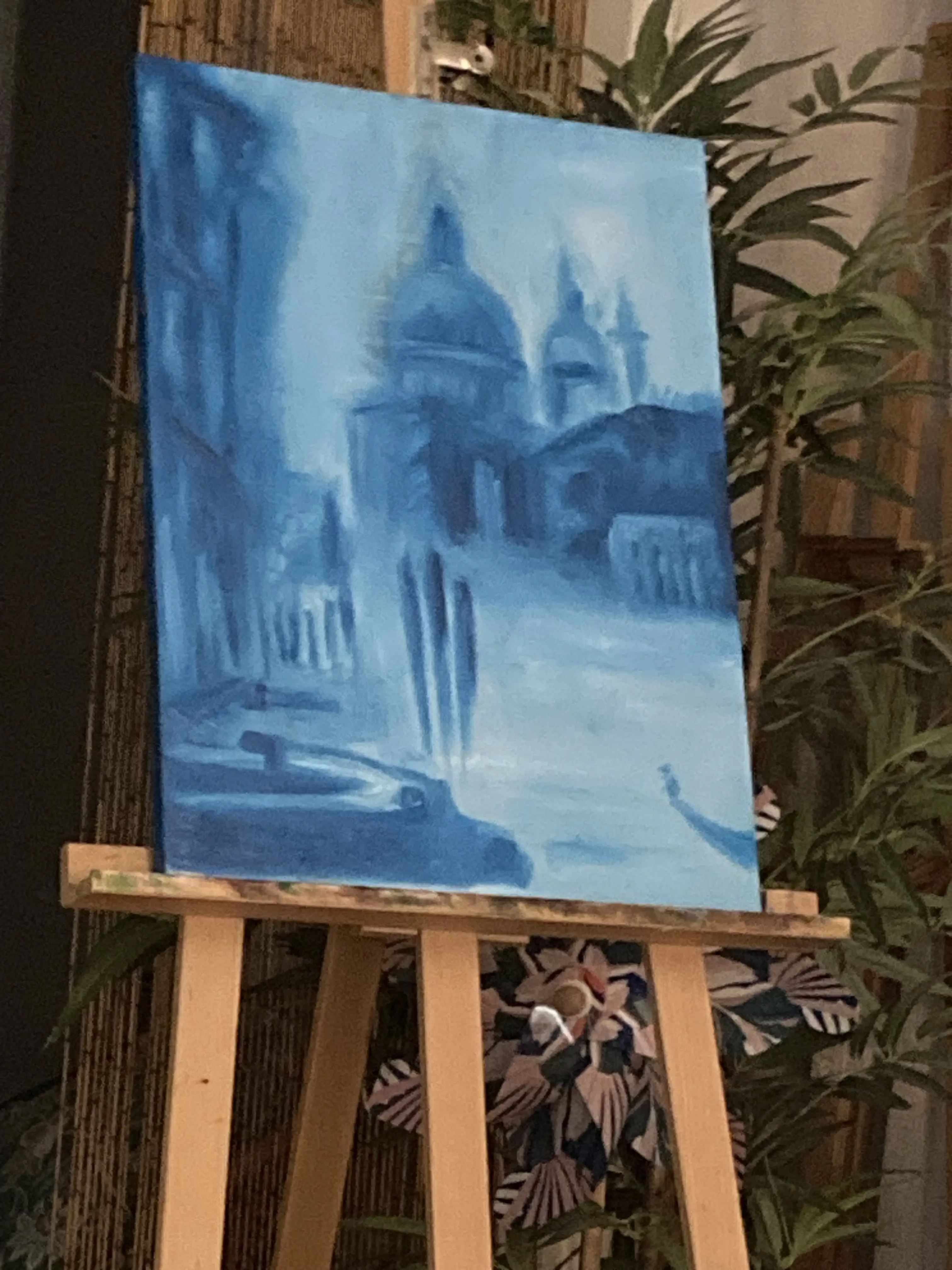 Peinture-debut-venise-bleu-irinart-france 1