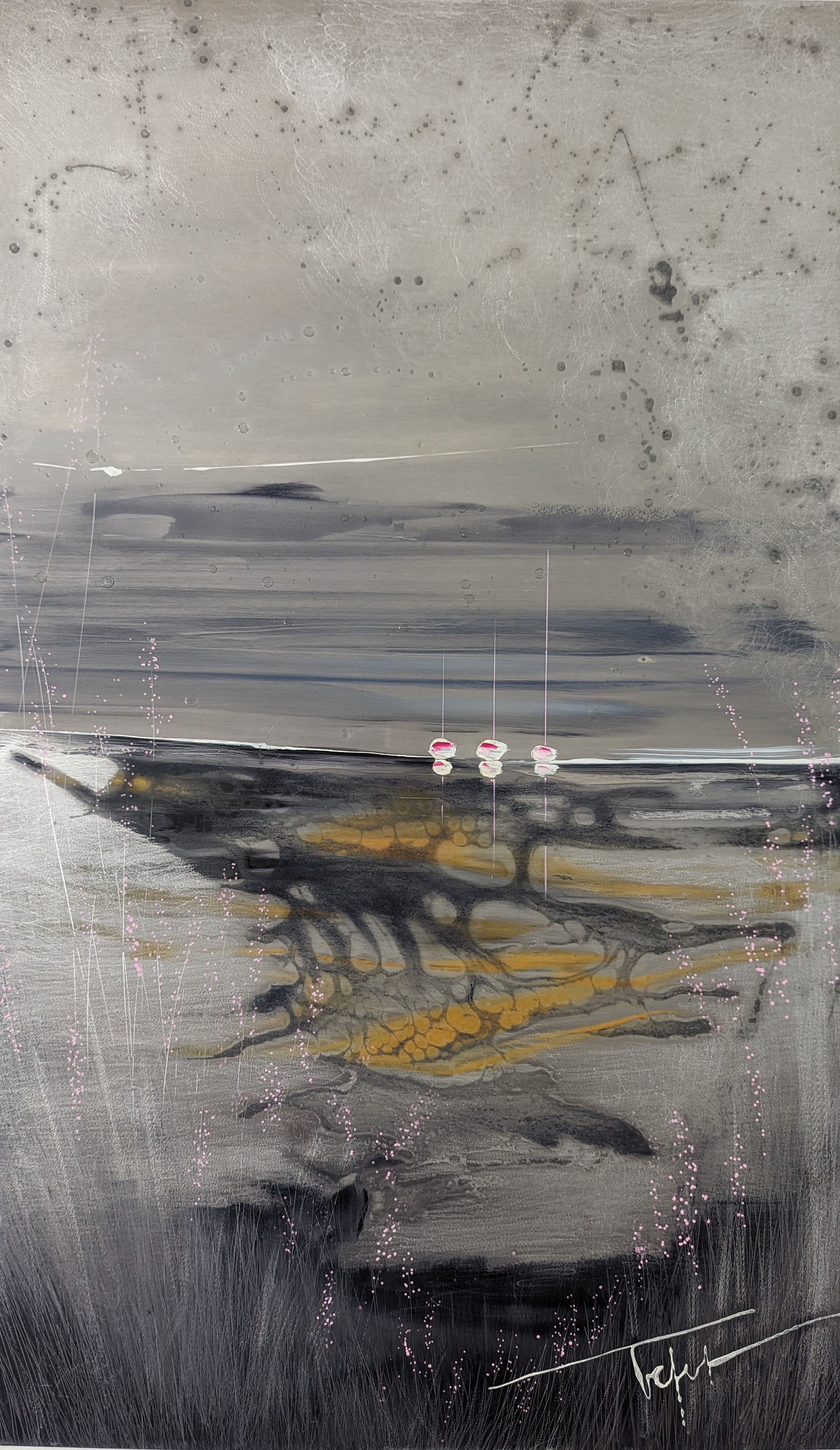 Vendu mer de lave 2023 metal resine 60x100