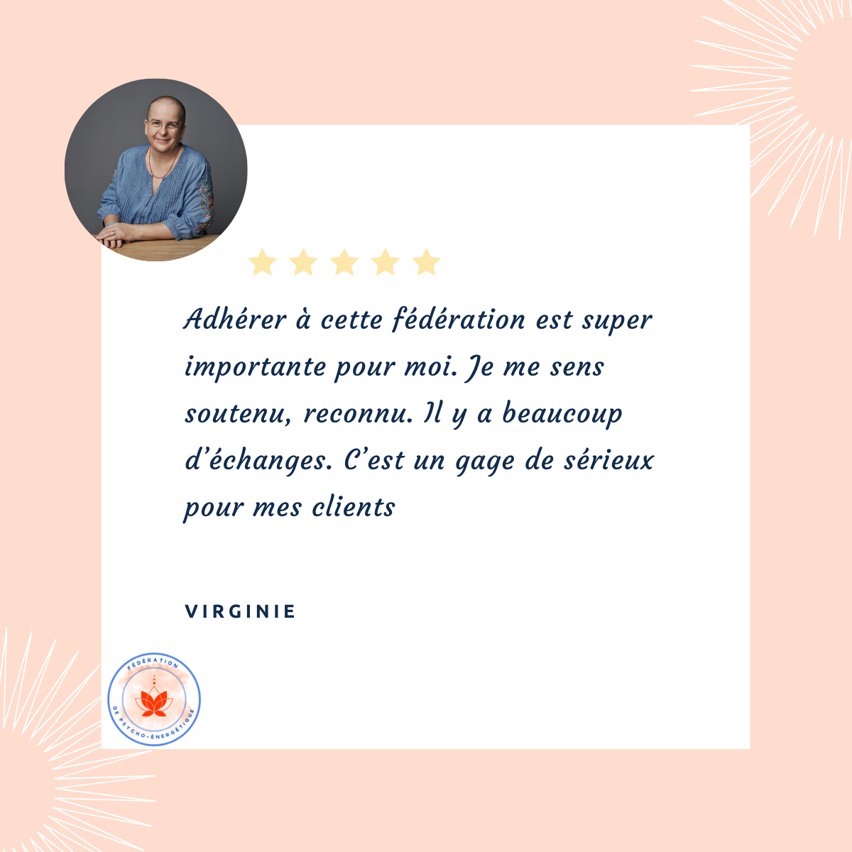 Post linkedin temoignages avis clients moderne bleu jaune blanc 2 