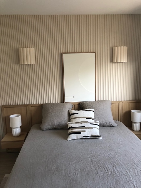 Peinture mur chambre master  teinte "lin"