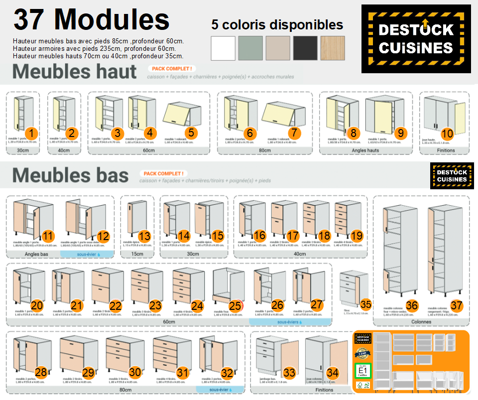 Bon tarif stock cuisines