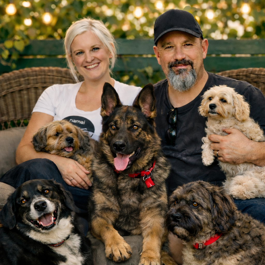 Moment-de-detente-avec-cinq-chiens