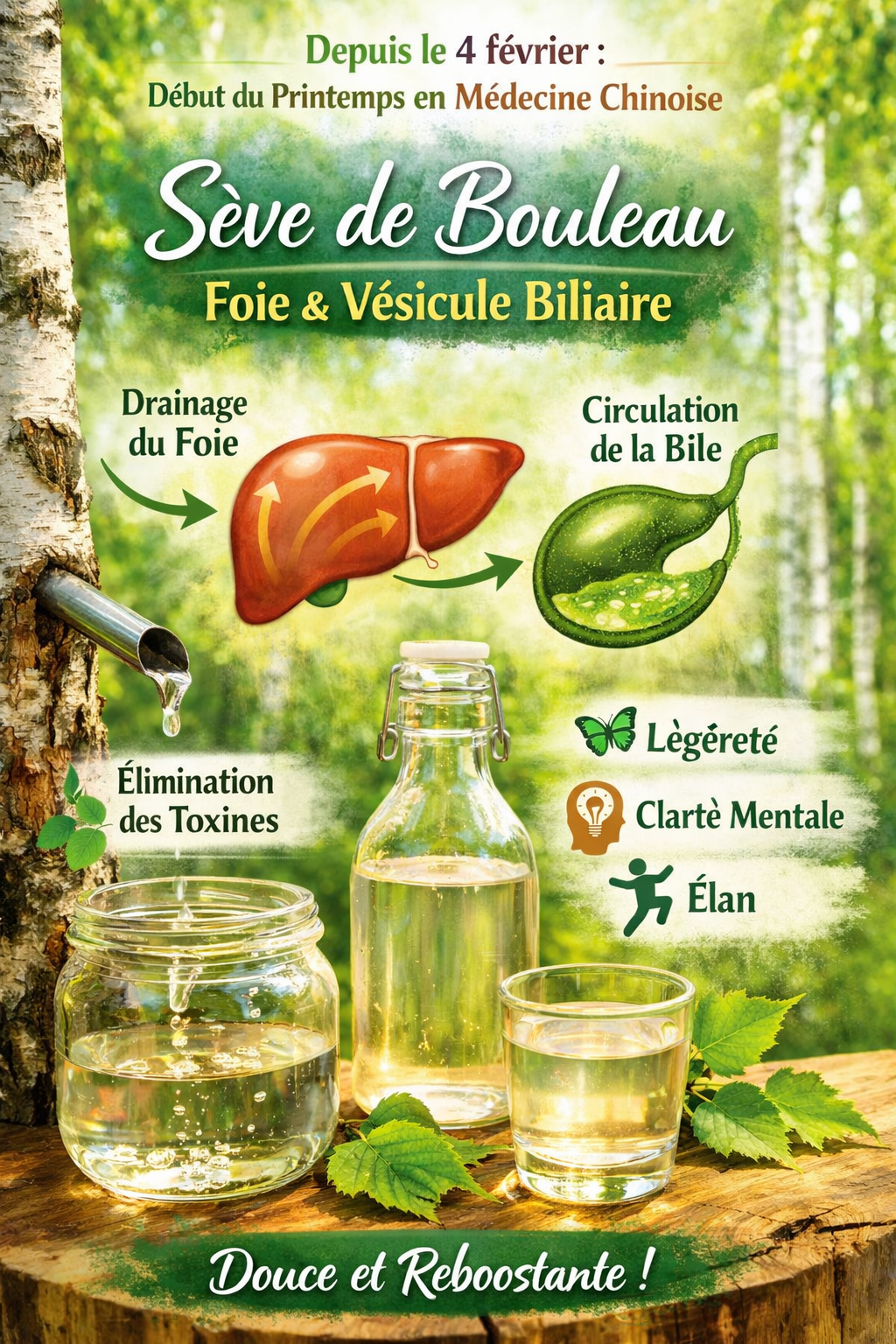 La sève de bouleau : alliée du foie et de la vésicule biliaire au printemps